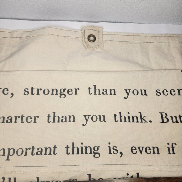 Sugarboo & Co A.A. Milne Quote Canvas Wall Hanging Cotton 46" x 57" 5 Iron Nails - Picture 8 of 13